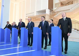 Президент Ильхам Алиев и другие участники неформального Саммита ОТГ приняли участие в церемонии закладки фундамента Центра тюркской цивилизации (ФОТО)