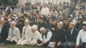 Кыргызстан отметил Курман айт. Кто пришел на молитву вместе с президентом
