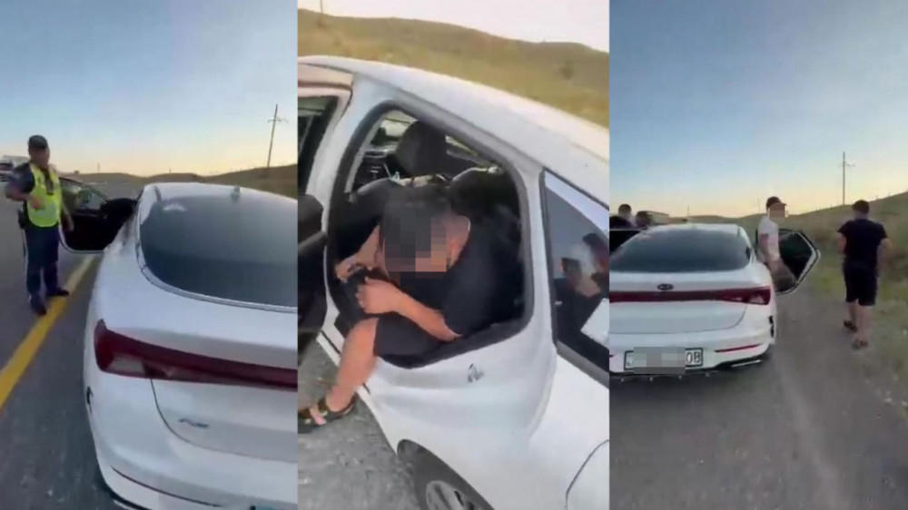 Девушка подала сигнал о помощи из автомобиля: на юге Казахстана проводят проверку