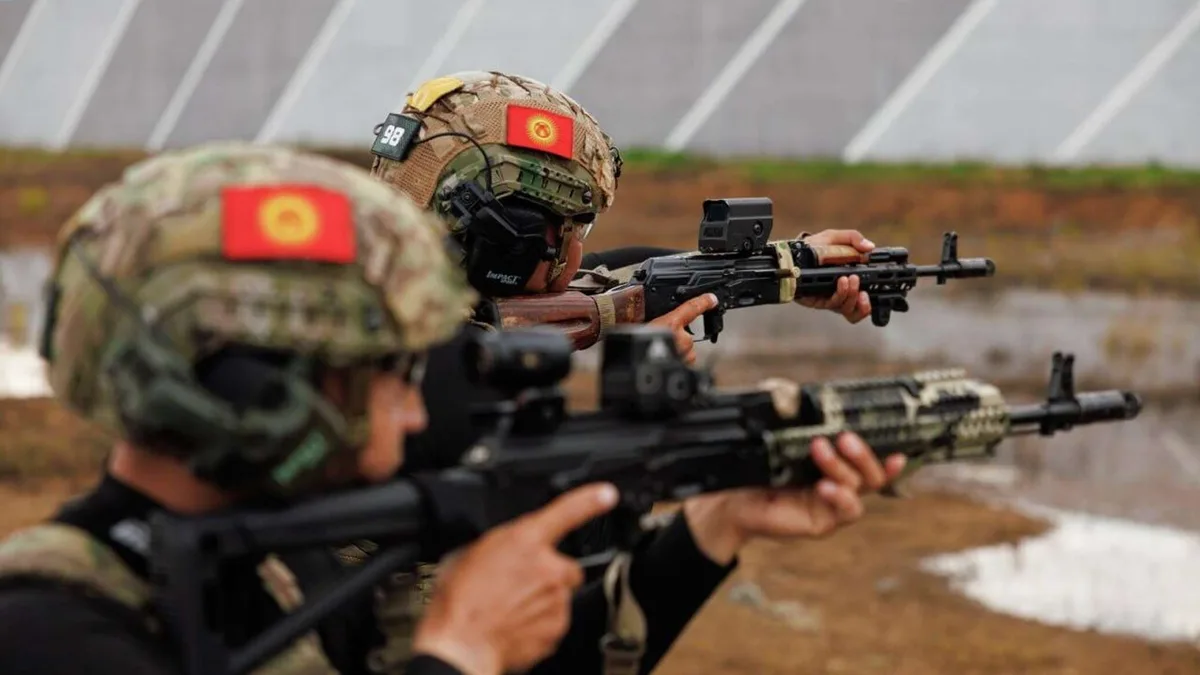 Военные из Кыргызстана участвуют в соревнованиях спецназа в России. Фото