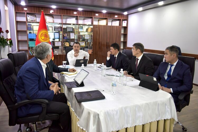 Sadyr Japarov reviews development plans for Nookat district