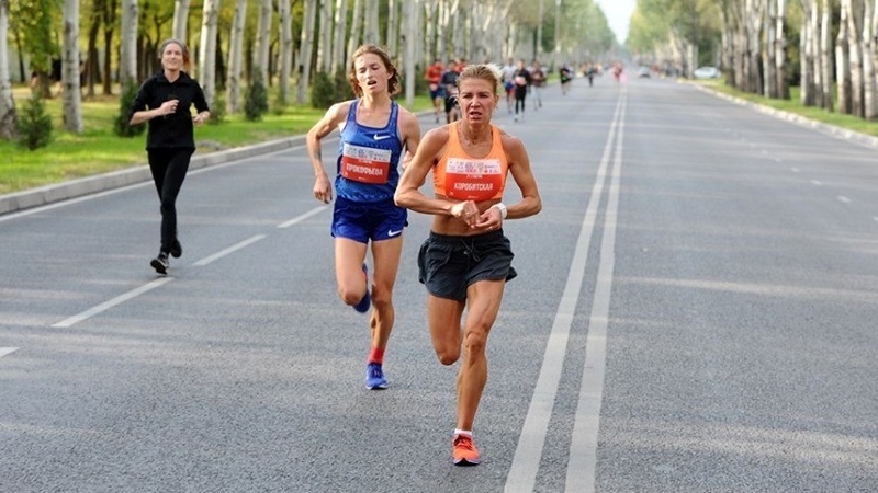 Maria Korobitskaya took third place at half marathon in Tajikistan