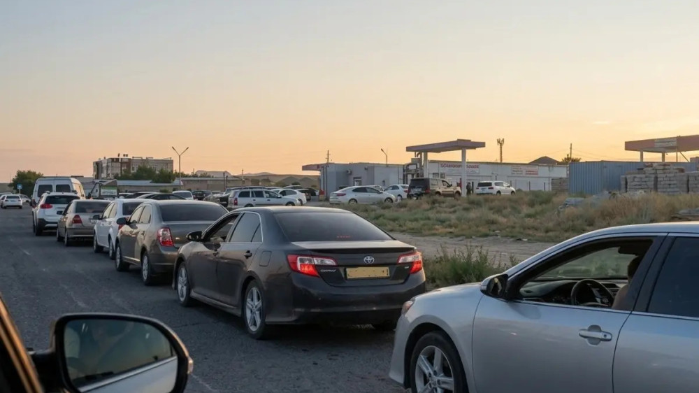 Водители Актау вновь пожаловались на дефицит газа на автозаправках