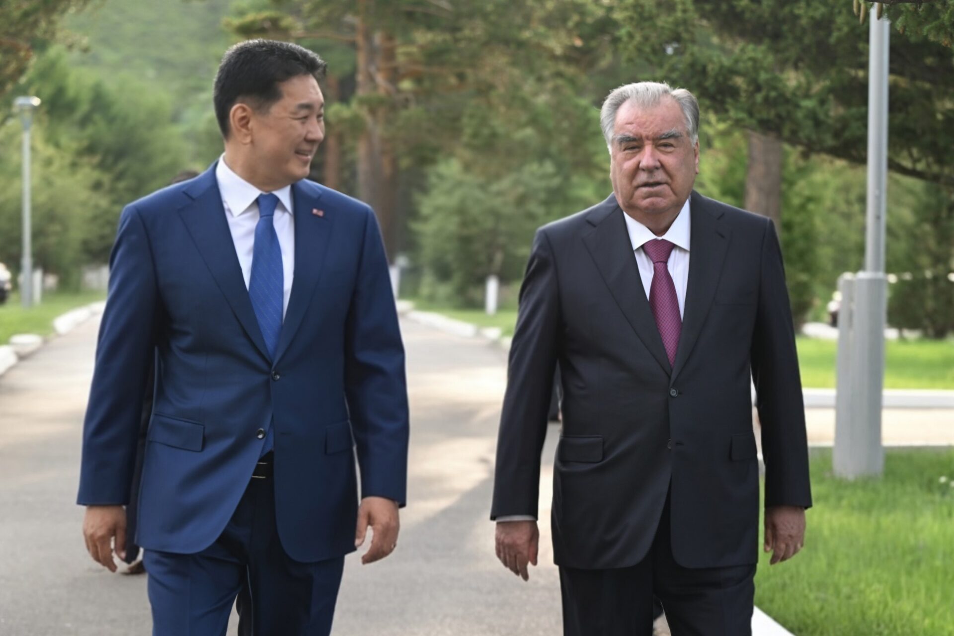 Президенты Таджикистана и Монголии посадили дерево в знак дружбы двух стран
