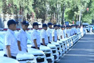 102 new vehicles handed over to district police officers in Kyrgyzstan