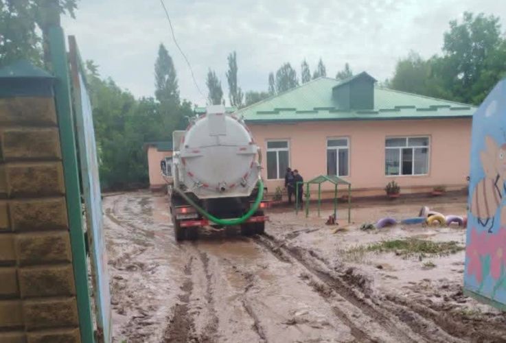 Mudflow floods dozens of homes, school, hospital in Kara-Suu district