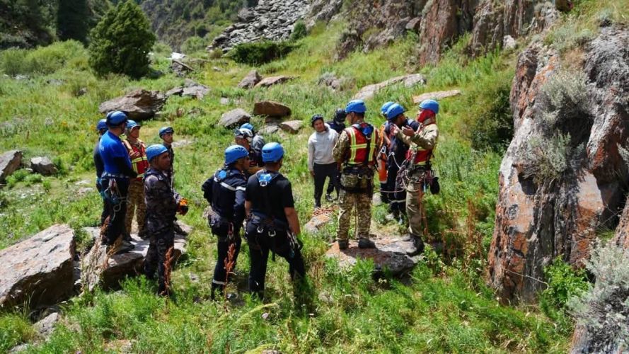 Rescuers from 11 countries improving their skills in mountains of Kyrgyzstan