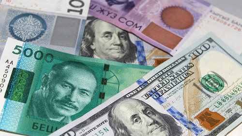 Курс валют: Банки продают доллар по 87,8 сома