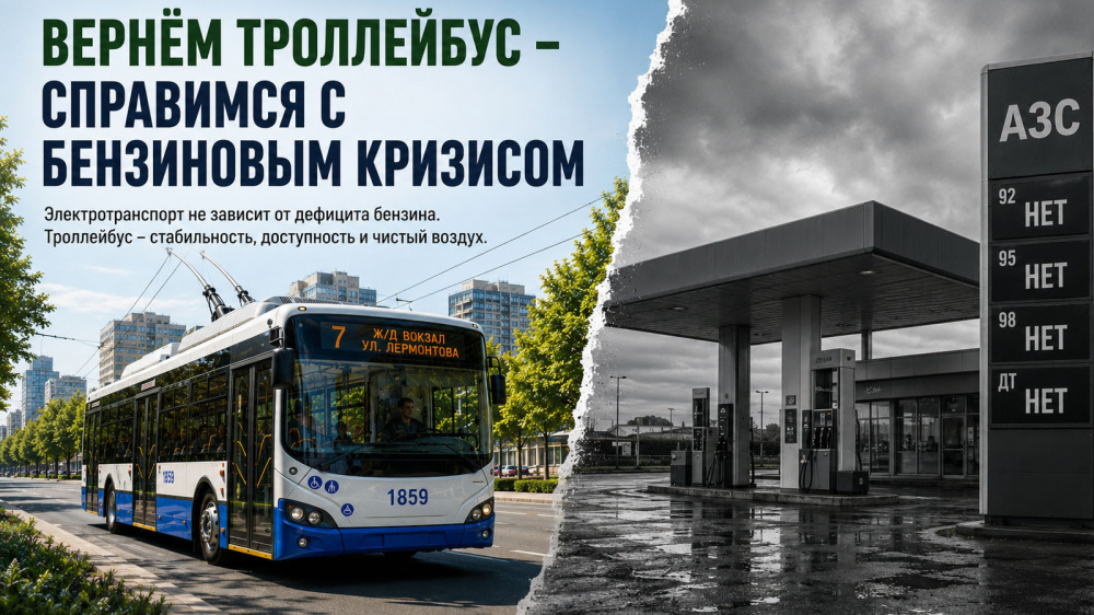 "Троллейбусам бензин не нужен!" Активисты предложили способ смягчить топливный кризис