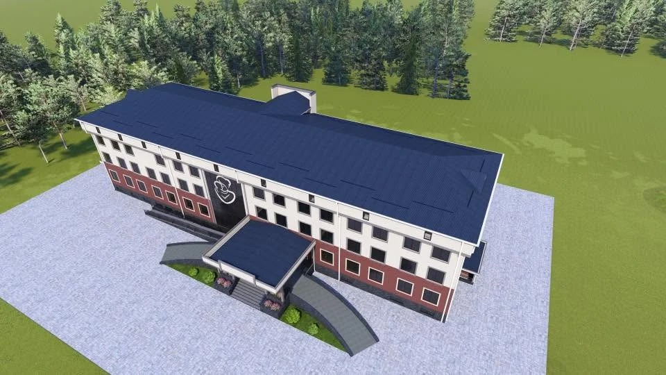 В Нарыне строят новый трехэтажный роддом на 100 коек
