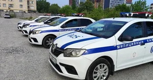 Patrol cars in Kyrgyzstan to fine drivers while on the move