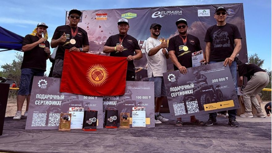 Kyrgyz athletes sweep podium at Can-Am Rally Kazakhstan 2026