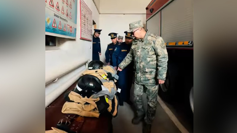 Fire and rescue units inspected in Talas region