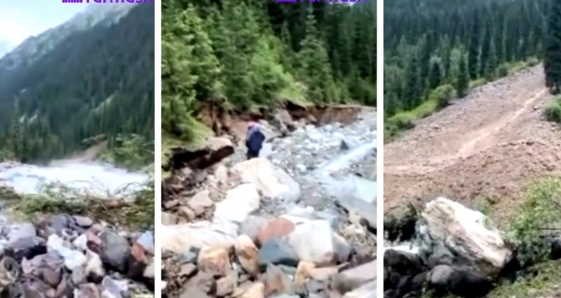 Landslide blocks Karakol-Ayu-Tor road, stranding over 70 tourists and locals