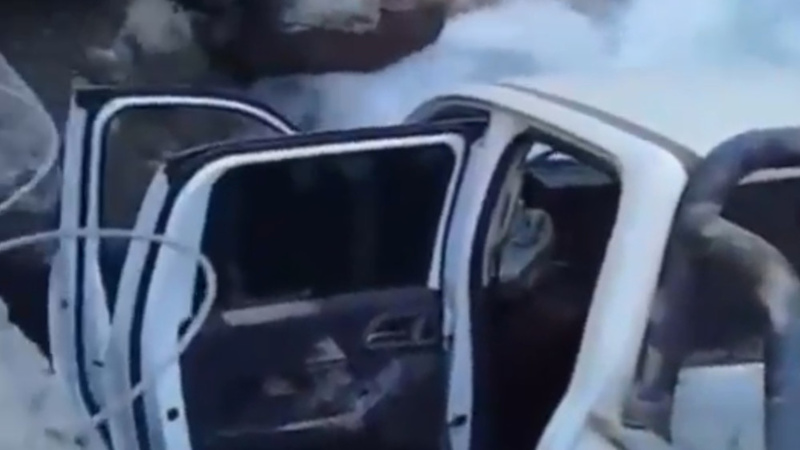 Chinese national survives fall after vehicle plunges off bridge in Alay district
