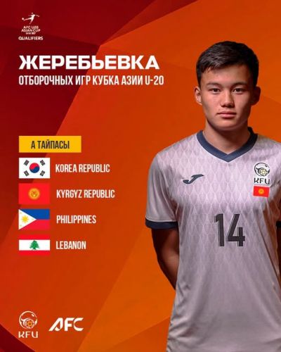Kyrgyzstan’s U20 team to face South Korea in Asian Cup qualifiers