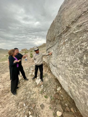 Petroglyphs in Batken region shown to UN Resident Coordinator in Kyrgyzstan