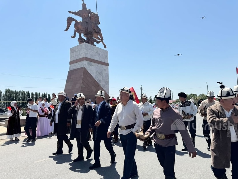 "Caravan of Unity" from Osh and Batken regions welcomed in Manas city