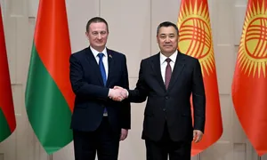 President of Kyrgyzstan Sadyr Japarov meets with Belarusian Prime Minister