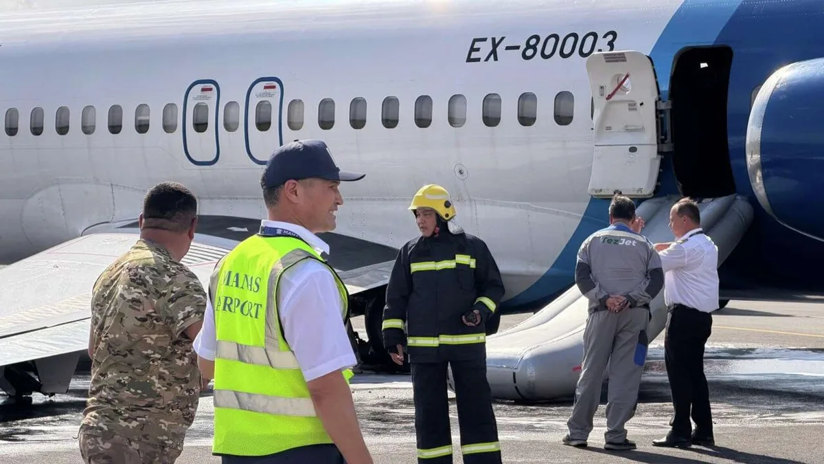 В аэропорту "Манас" рассказали подробности ЧП с самолетом Tez Jet