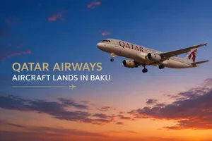 “Qatar Airways”in təyyarəsi ehtiyat hava limanı kimi Bakıya eniş edib