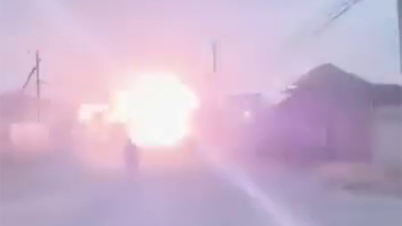 Момент взрыва трансформатора в "Арча-Бешике" попал на видео