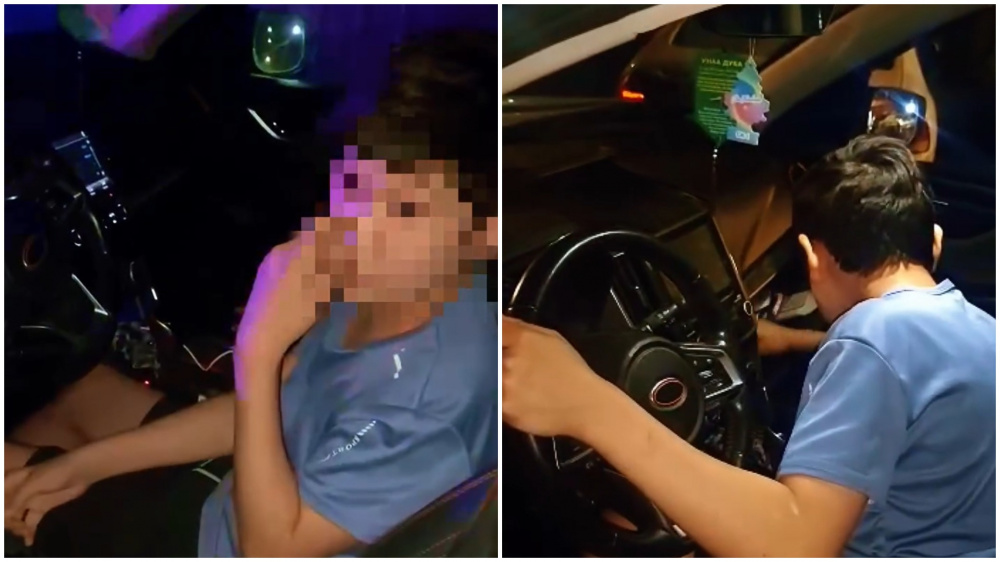 В Бишкеке 14-летний школьник сел за руль автомобиля отца (видео)