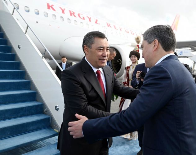 President Sadyr Japarov arrives in Astana on working visit