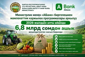 Льготное финансирование. Агросектор получил почти 6,8 миллиарда сомов