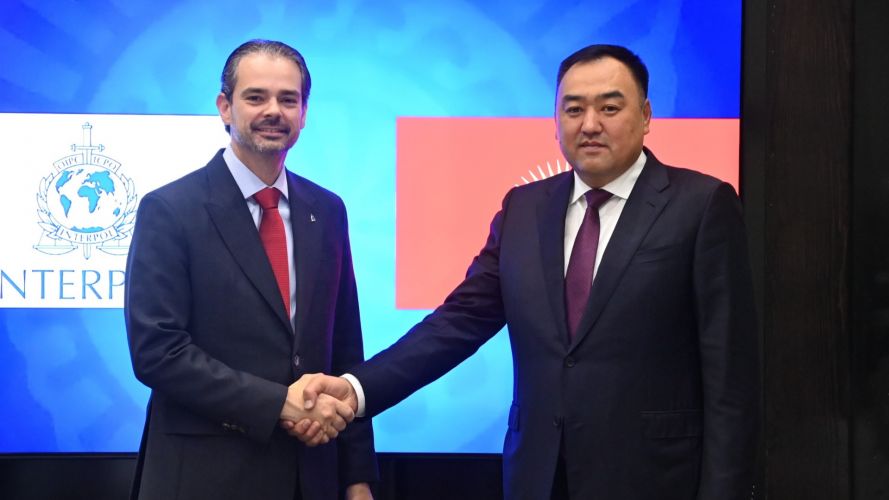 Interior Minister of Kyrgyzstan meets with Secretary General of Interpol